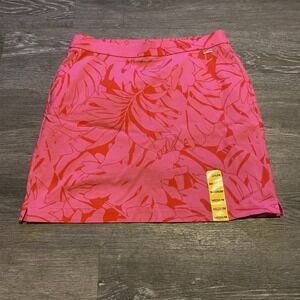 NEW RAFAELLA WOMEN'S COMFORT WAISTBAND CARMINE ROSE STRETCH SKORT M